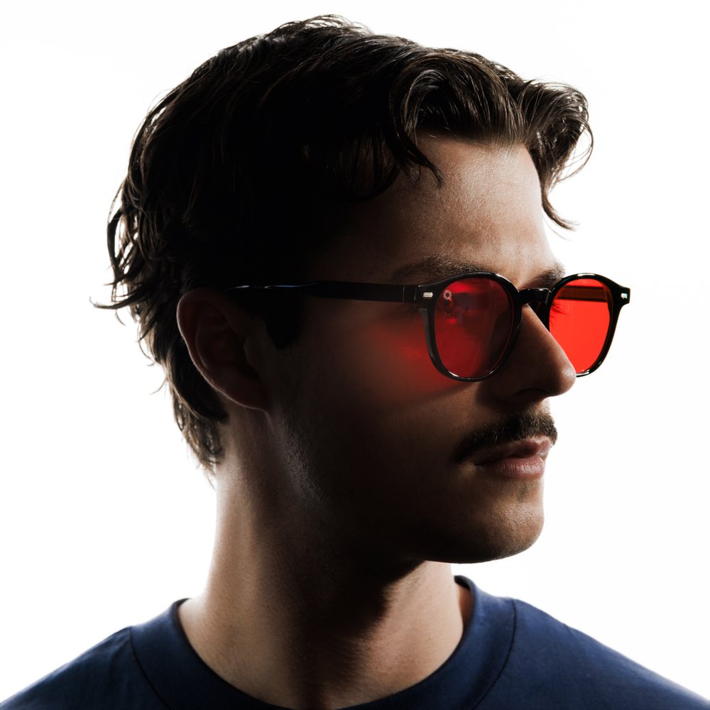 Blue Light Blocking Glasses with the red lens