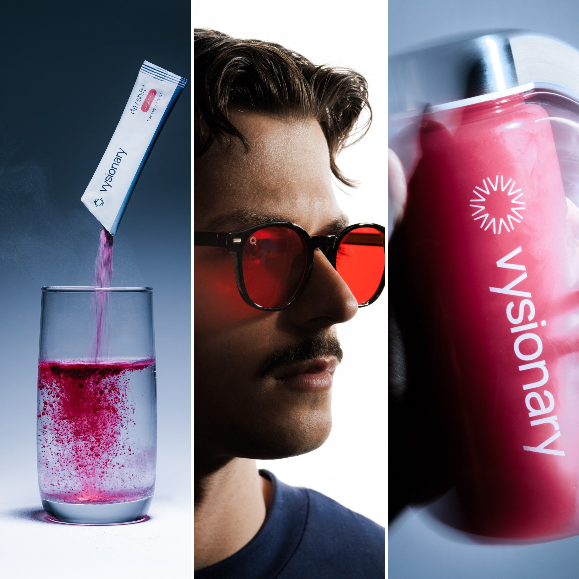Day Shift, Blue Light Blocking Glasses and the 500ml shaker bottle