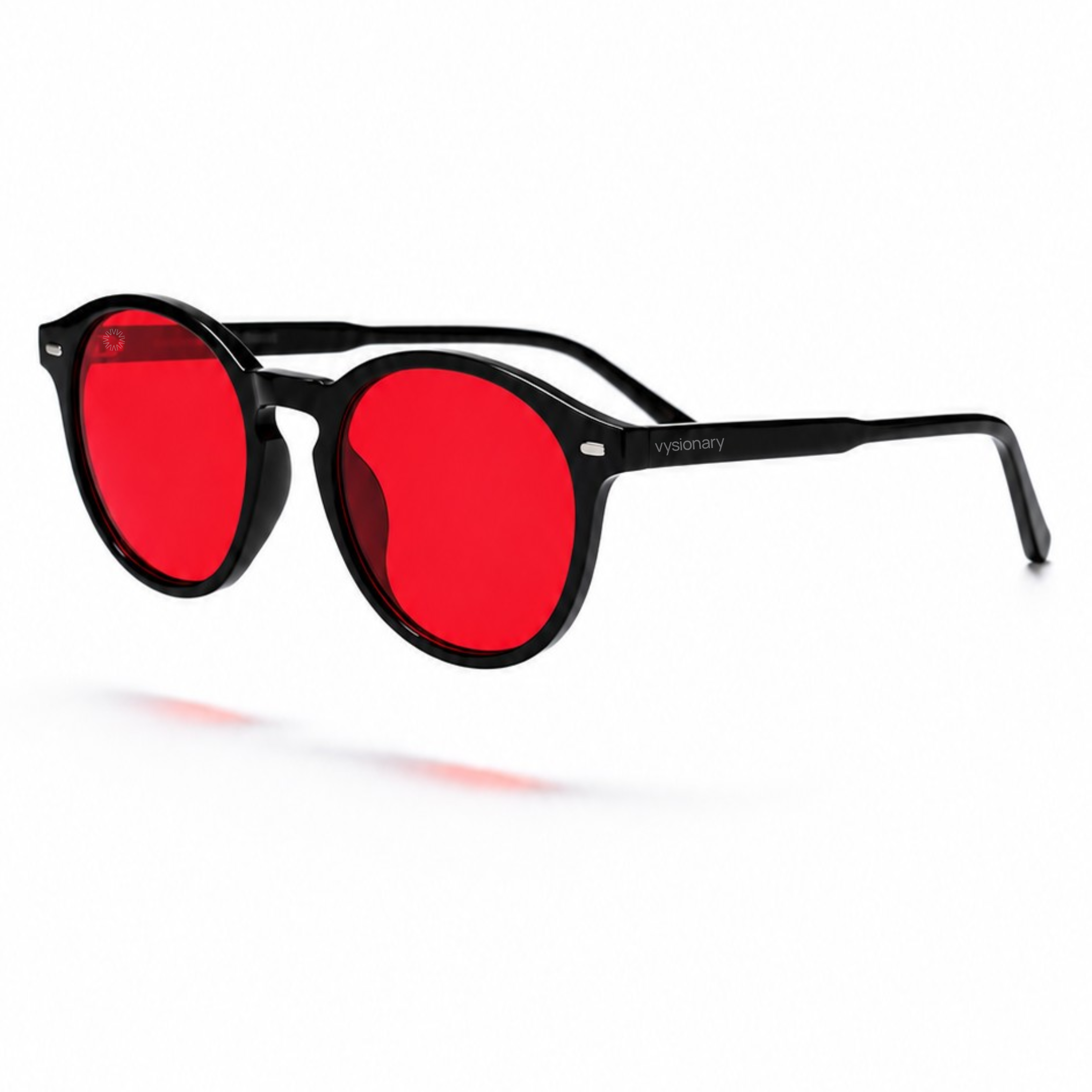 Red lens, Black frame — Blue Light Blocking Glasses