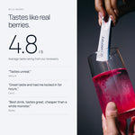 Wild berry. Tastes like real berries. Average taste rating 4.8 out of 5 from reviewers.