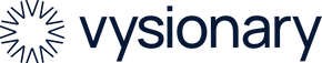 Vysionary logo — navy horizontal logomark and wordmark