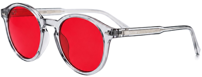 Red lens glasses